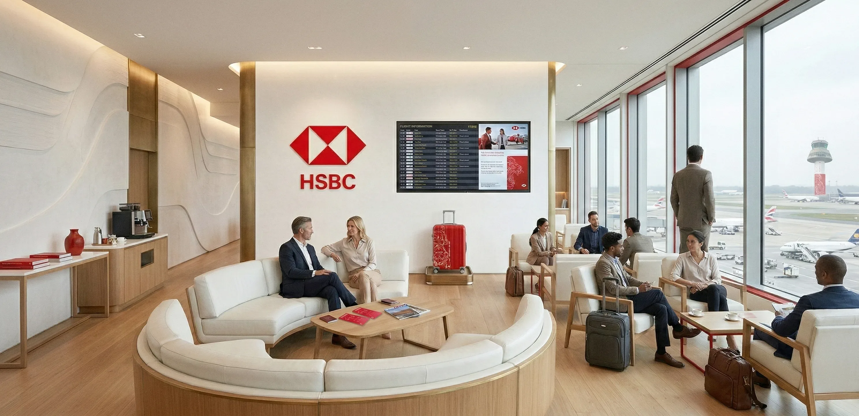 First-class lounge environment, The Red Standard