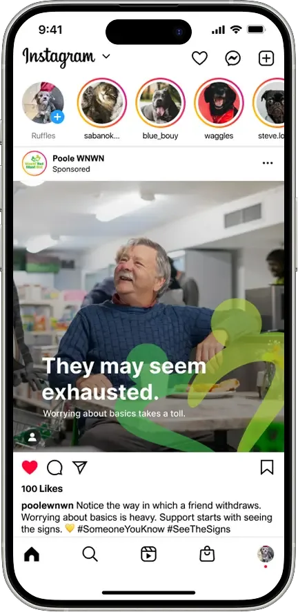 Poole WNWN mobile interface, friend referral