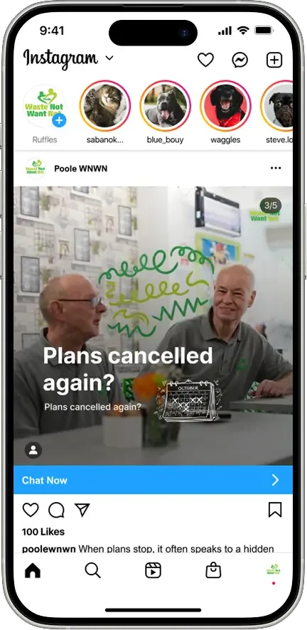 Poole WNWN mobile interface, community highlights