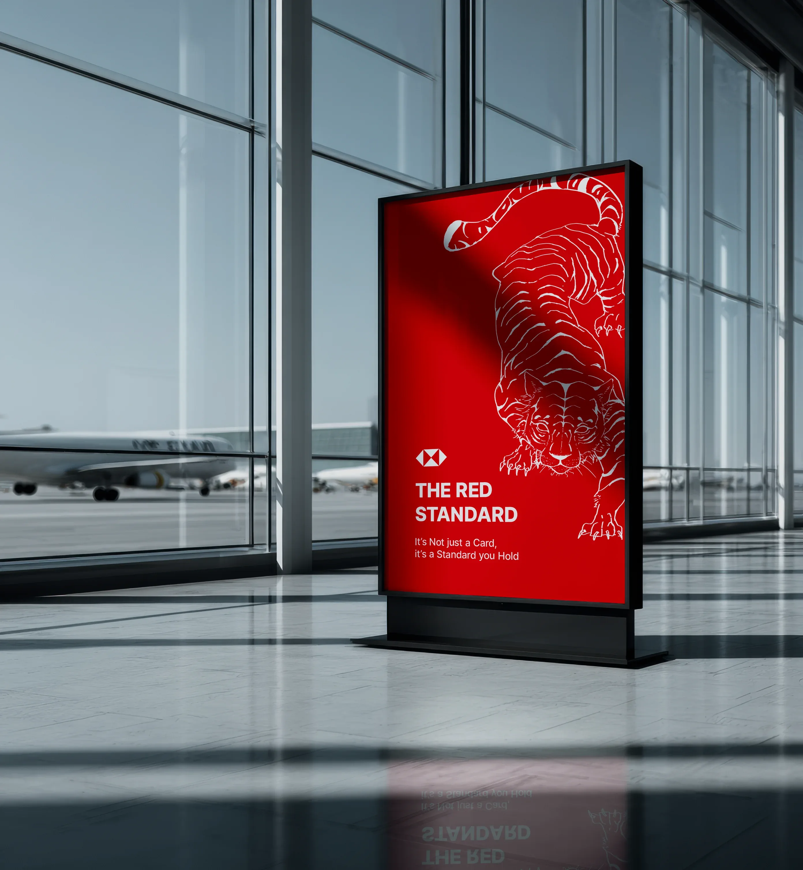 Airport walkway signage