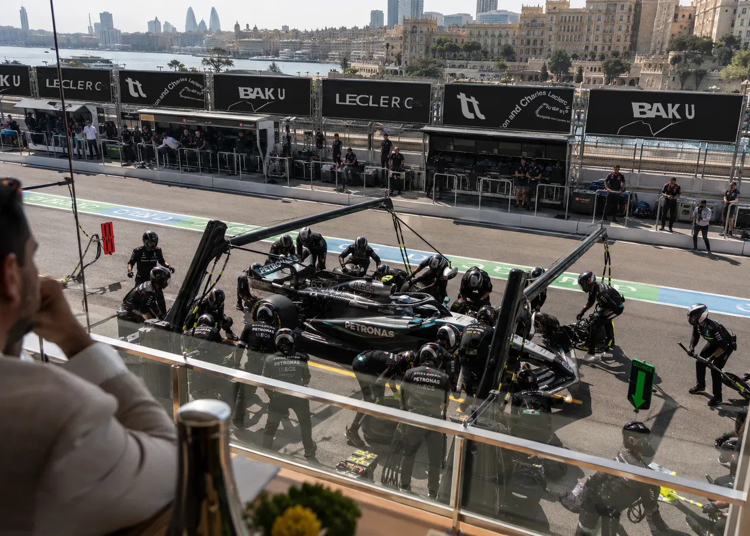 TypeTelemetry barrier screen at Baku street circuit